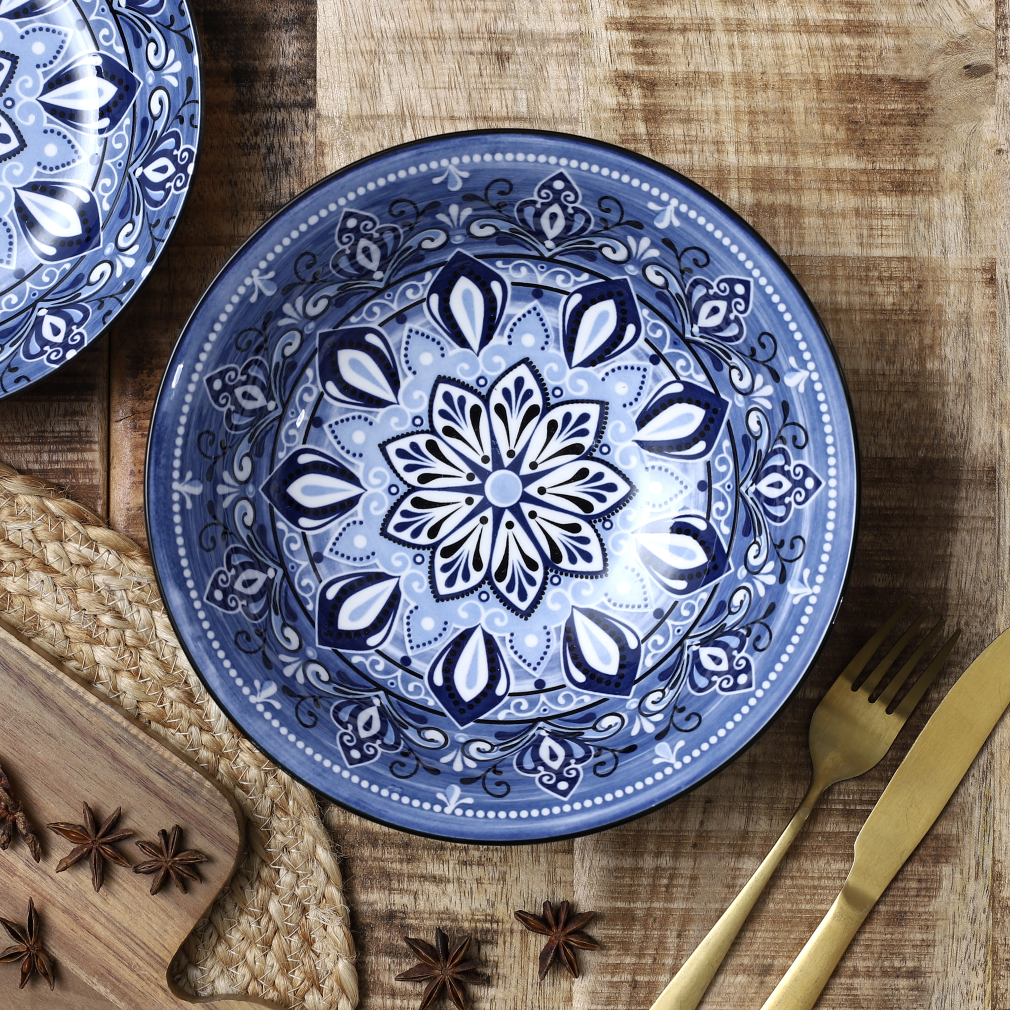 Saladier Jaipur Bleu D21cm A1/m8