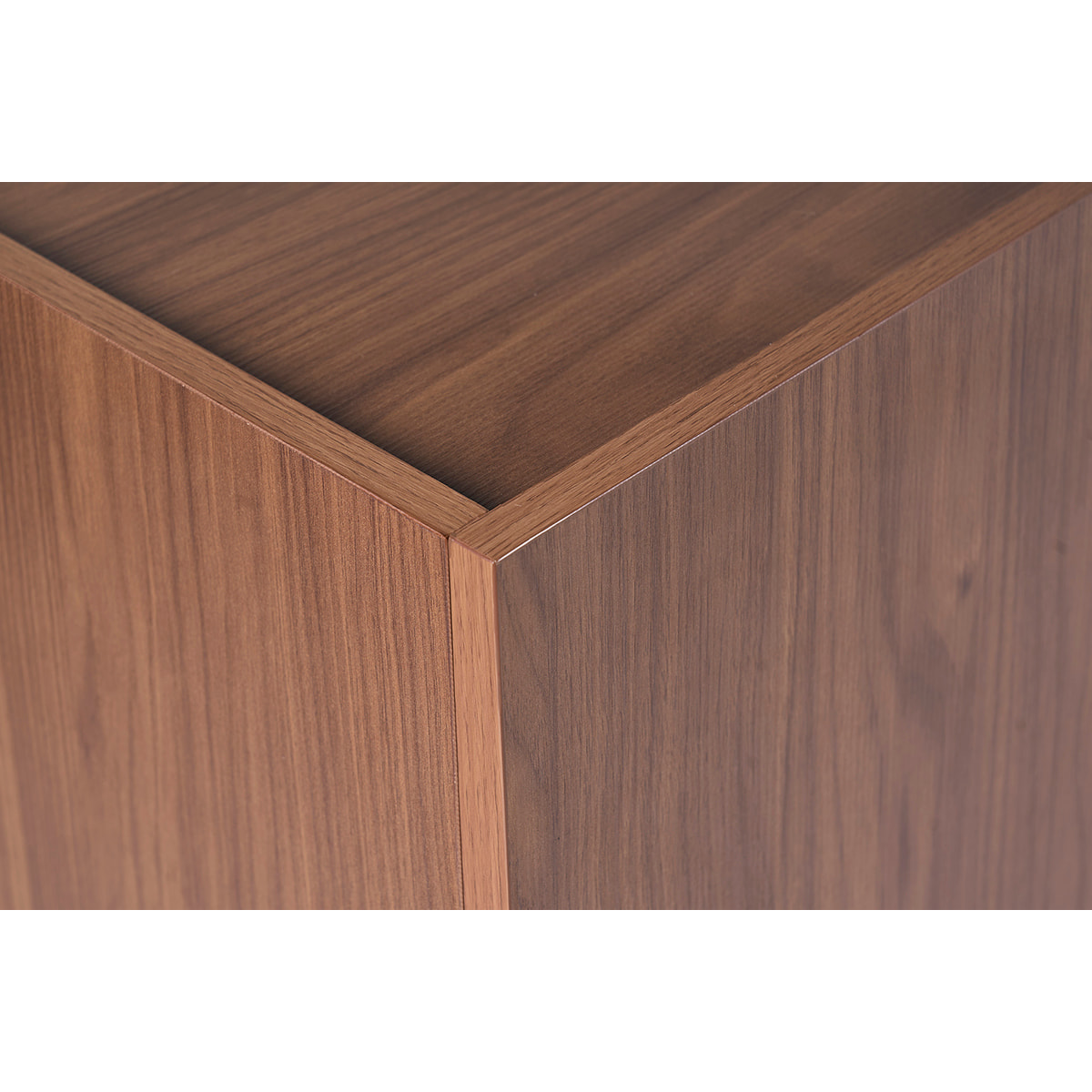 Buffet vintage finition bois foncé noyer 4 portes L180 cm SANAA