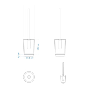 Ella Brosse WC , bois/blanc (SATDELLA37BI)