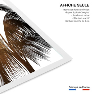 Poster tropicale palme de bronze Affiche seule