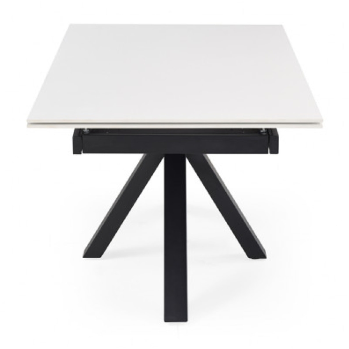 Table extensible en céramique blanc pure L160/240cm - 9 piètements - UNIK