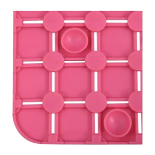 Tapis Fond de douche antidérapant Caoutchouc QUADRO 54x54cm Rose Fuschia MSV