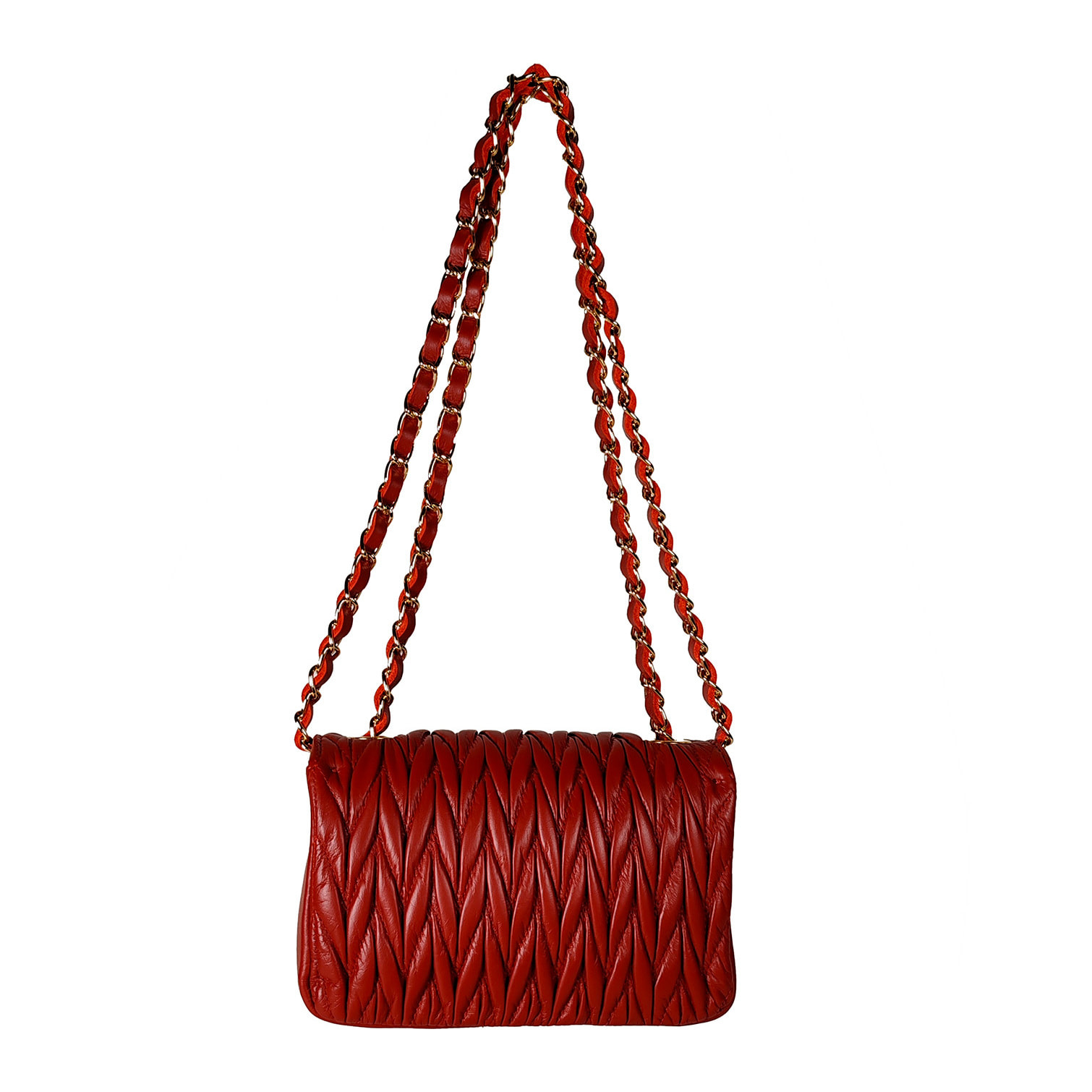 Borsa Donna in vera pelle Made in Italy colore Rosso dimensioni cm 20x12x7