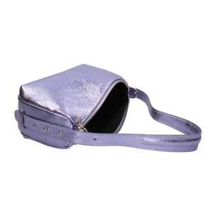 Borsa a spalla da donna - Modello False - Vera pelle e metallo - 26.0 x 15.0 x 10.0 cm