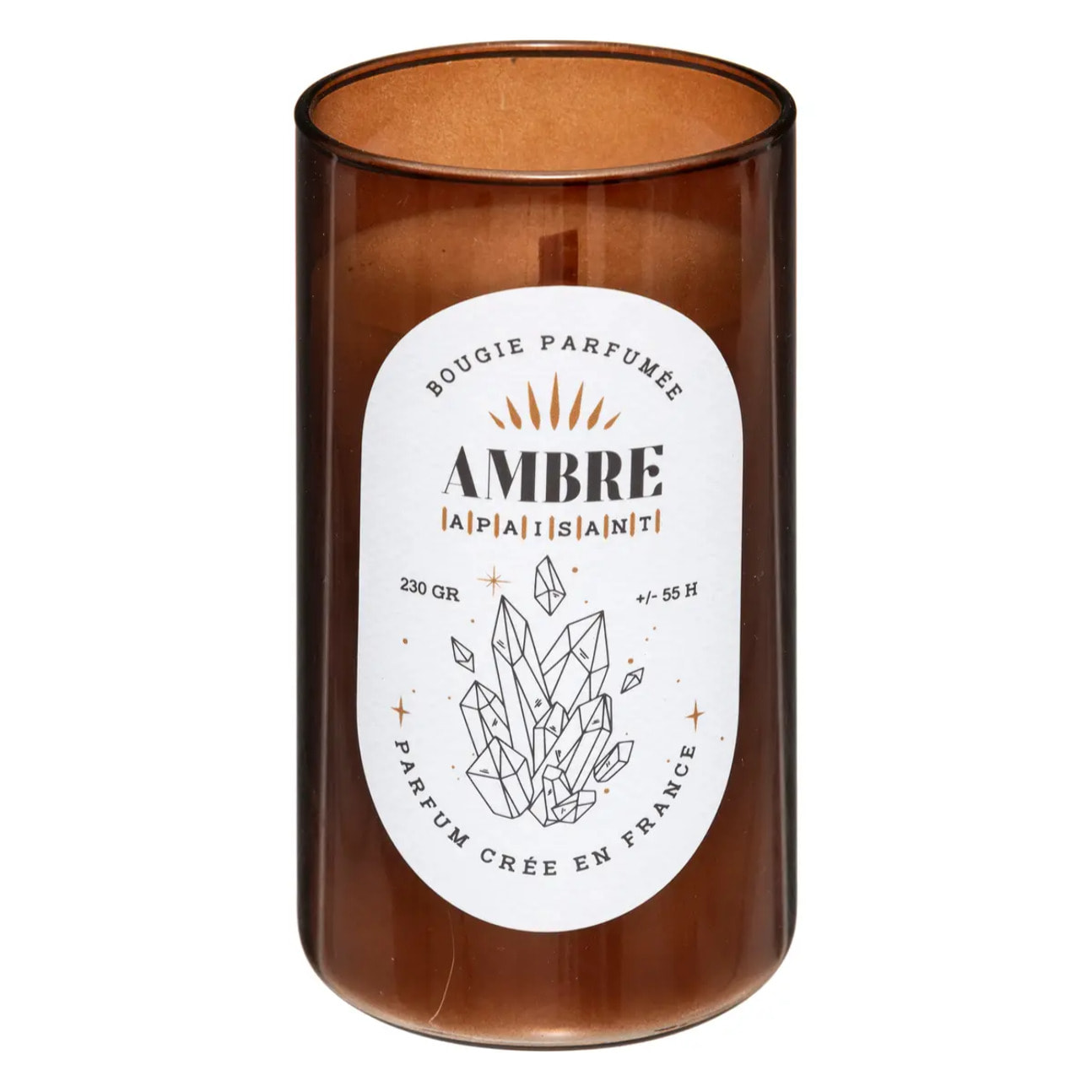 Bougie parfumée "Snow" ambre 230g