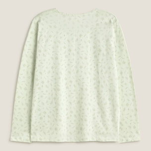 Camiseta de algodón estampada Mati color verde claro 100% Algodón