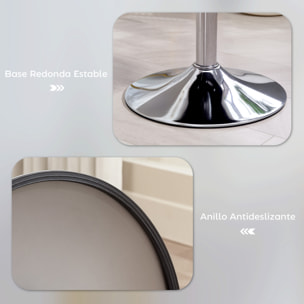 Taburete de Bar Taburete Alto de Cocina Regulable en Altura 52-66 cm Tapizado en Pana Giratorio en 360° para Comedor Tocador Mostrador Blanco