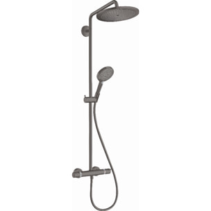 Showerpipe HANSGROHE Croma Select S 1jet avec thermostatique noir chromé brossé - 26890340