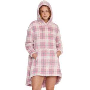 Poncho donna orsino in eco pelliccia con cappuccio Noidinotte