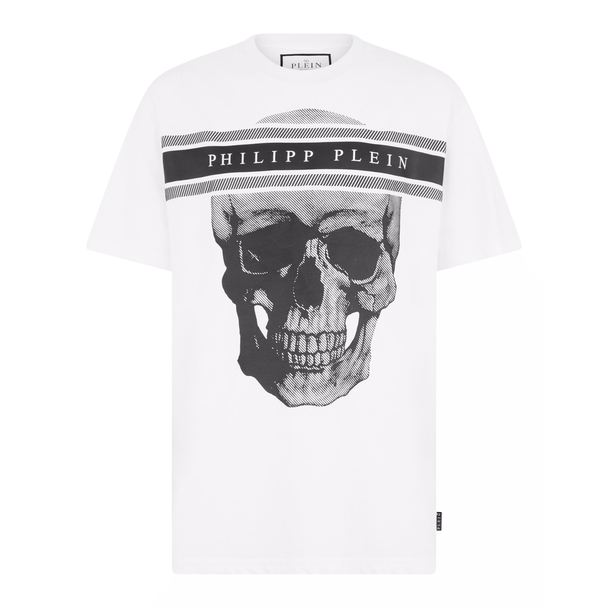 PHILIPP PLEIN Round Neck T-Shirt Skull Logo Line