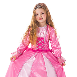 Abito Costume Carnevale Principessa Delle Favole Rosa Bambina