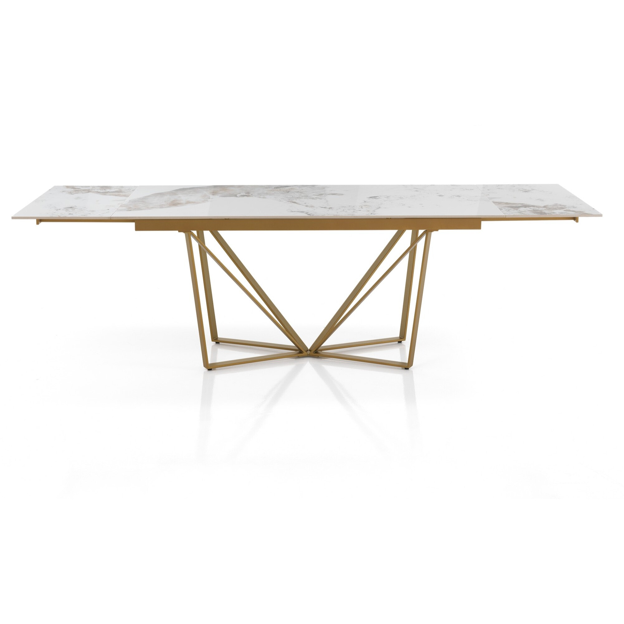 TOMASUCCI Table extensible SPINNE GOLD - ONICE MARBRE