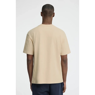 Camiseta beige de corte relajado con logo engomado Polo Club