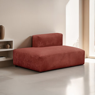 Module d'angle ouvert à gauche 2 places en velours côtelé - MODULO