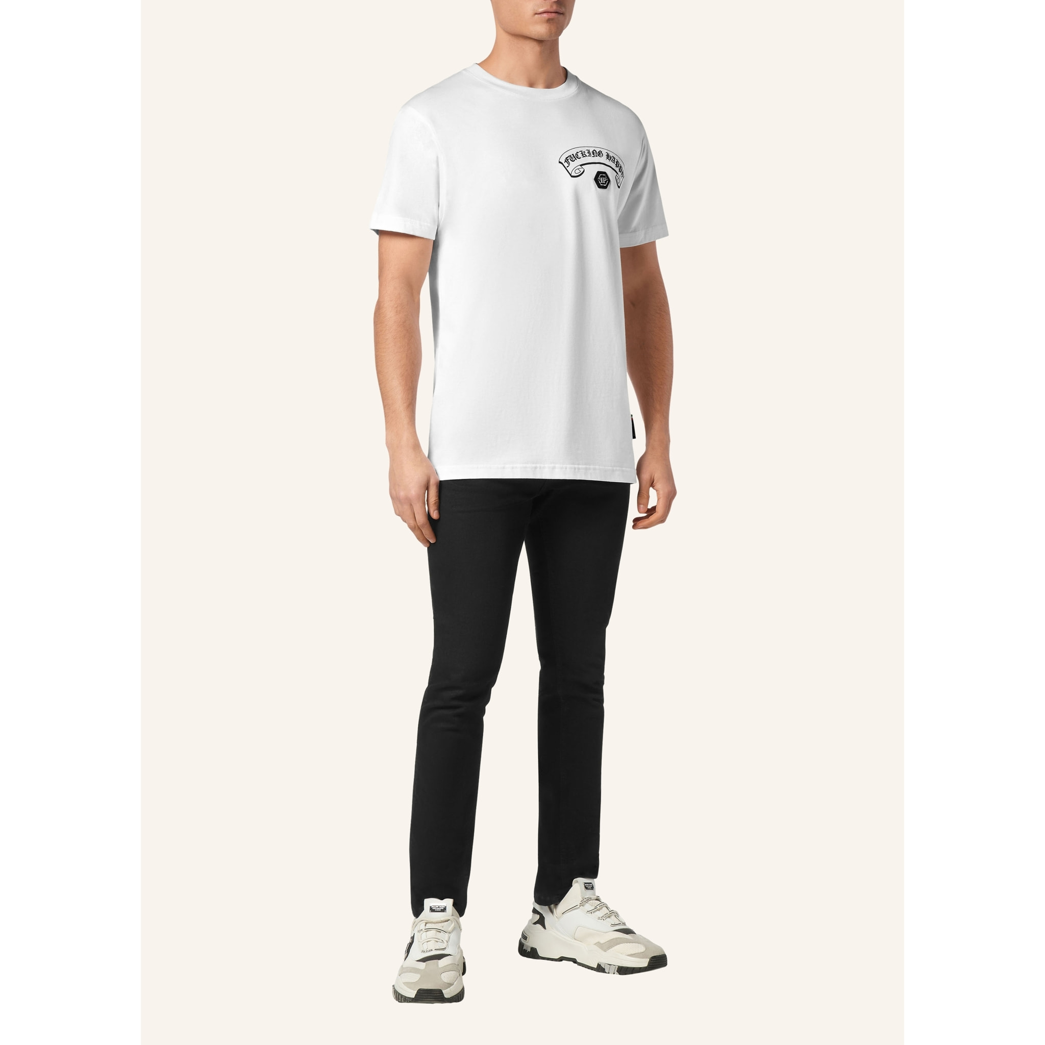 PHILIPP PLEIN Camiseta de cuello redondo y manga corta