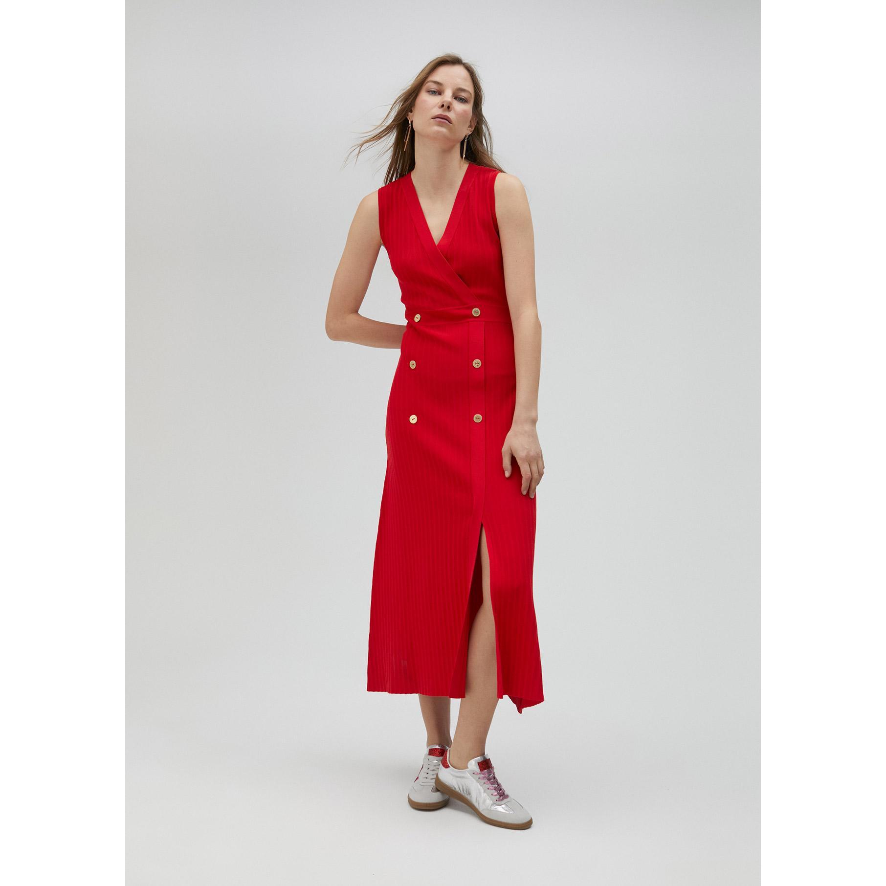 Vestito rosso in maglia