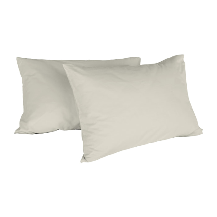 COPPIA FEDERE MAX COLOR, 100% Cotone, Made in Italy - PANNA