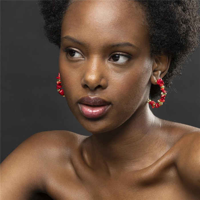 Pendientes Lux by Lux acabadoss en oro amarillo de 18k