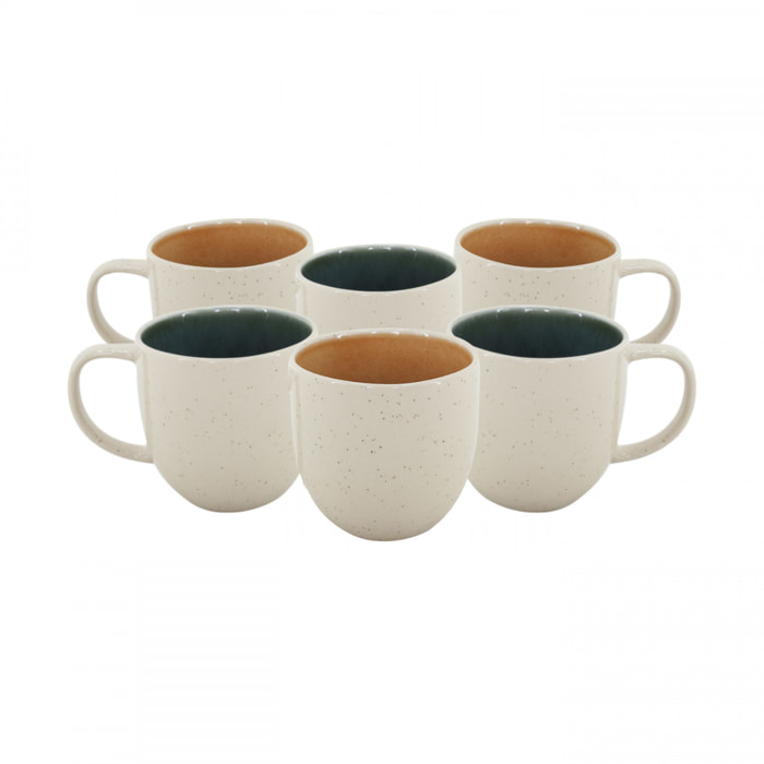 Lot de 6 mugs, CORALIA