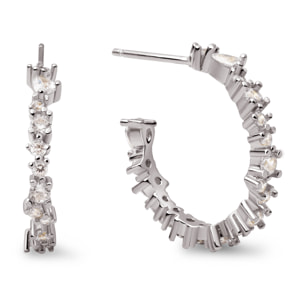 Boucles d'Oreille Estellar White Argent