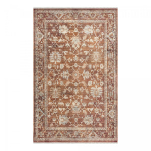 Tapis d'orient, motif oriental raffiné, tissé, poils ras