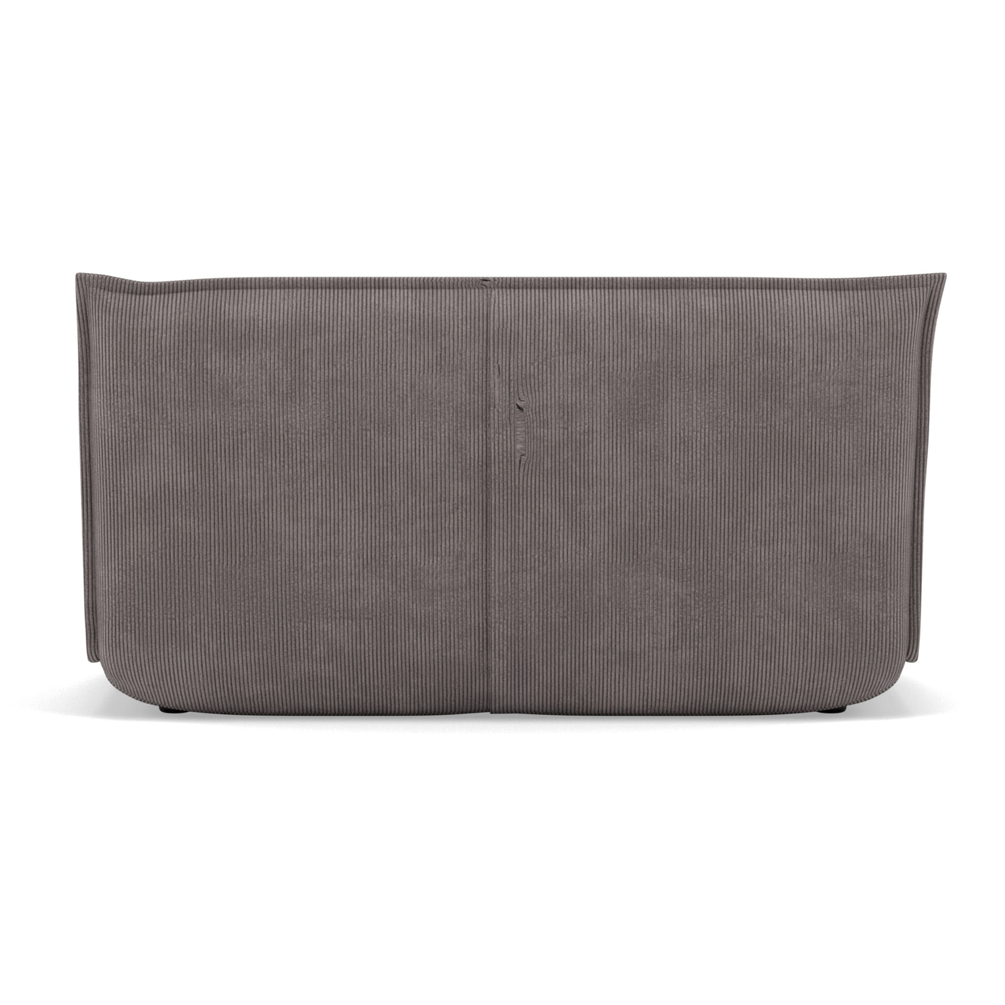 Candice - Banquette 2 places convertible clic-clac en velours côtelé - Gris clair