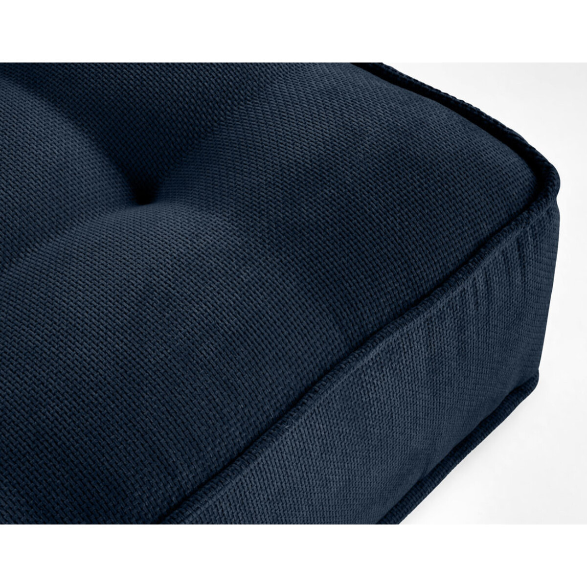 Marisol - canapé d'angle modulable 4 places - velours texturé - Bleu