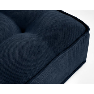Marisol - canapé d'angle modulable 4 places - velours texturé - Bleu