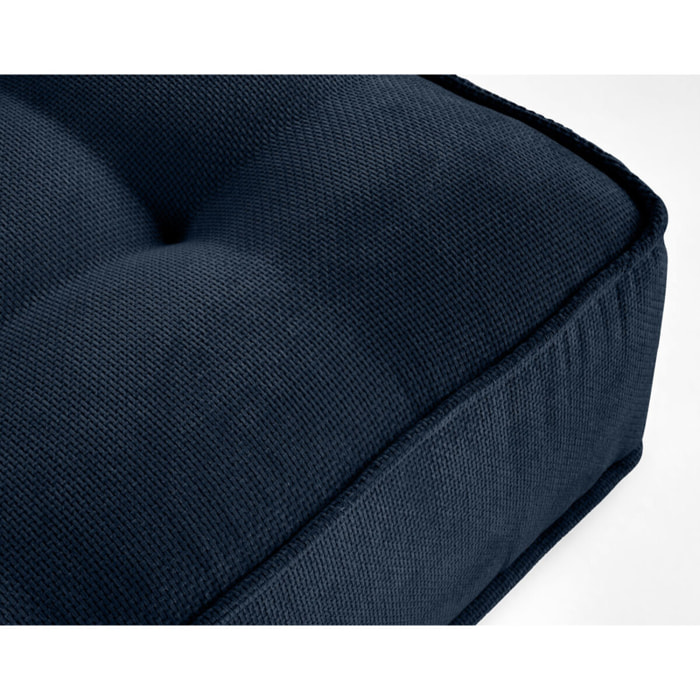 Marisol - canapé d'angle modulable 4 places - velours texturé - Bleu