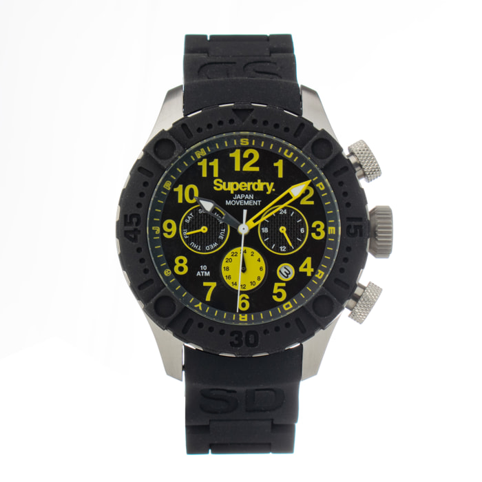 Reloj Superdry SYG142B Hombre Analogico Cuarzo con Correa de Silicona