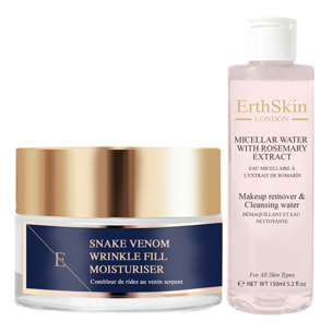 Agua Micelar con Extracto de Romero + Crema Hidratante Rellenadora de Arrugas