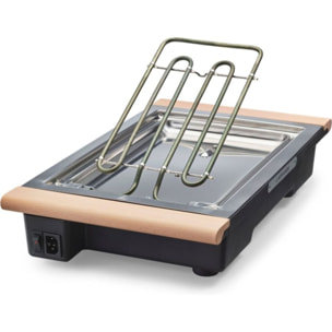 Plancha électrique LAGRANGE Grill' Pierre Classic bois clair à poser, 37x23 cm