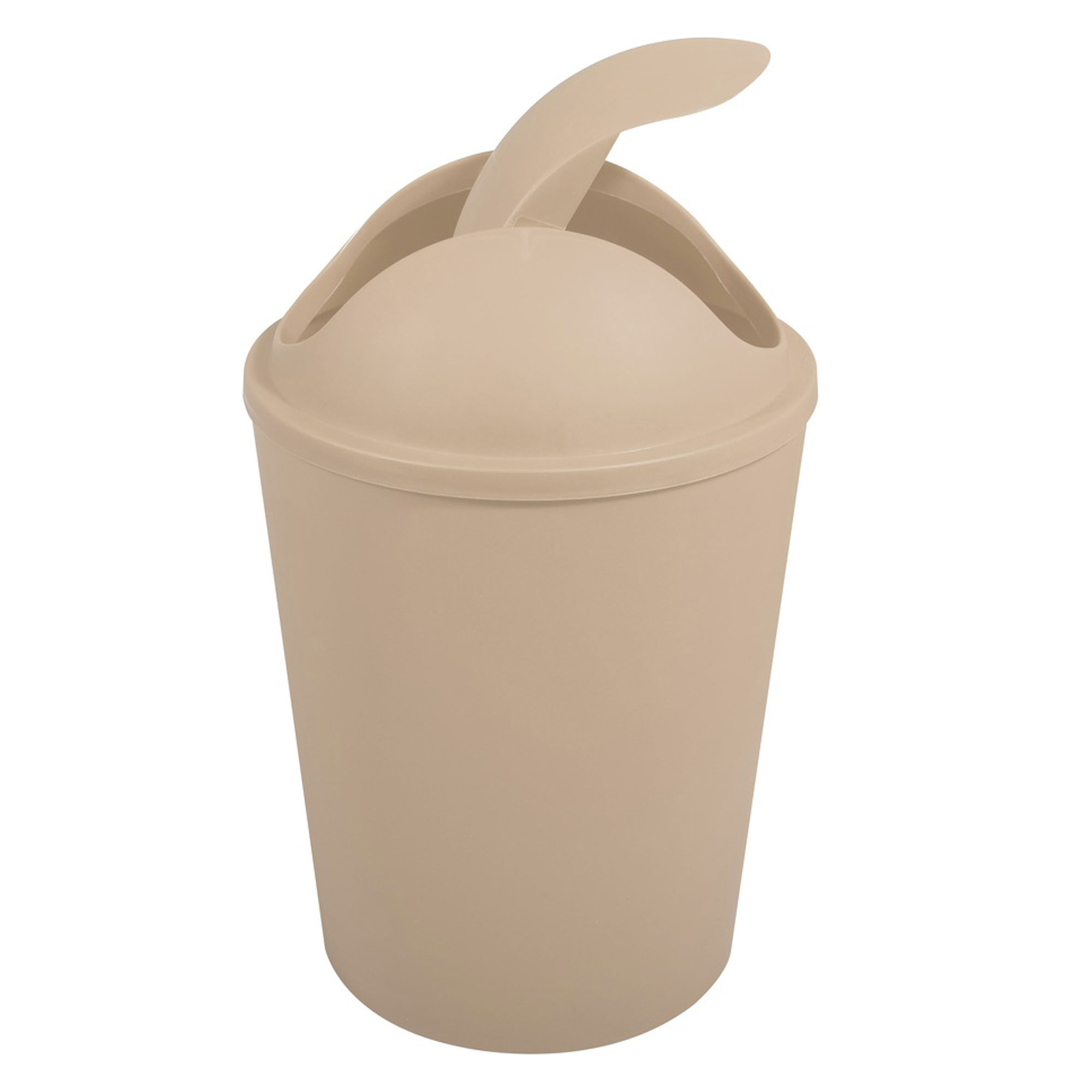 Cubo de basura "AKO" 5,5L  con tapa abatible Beige