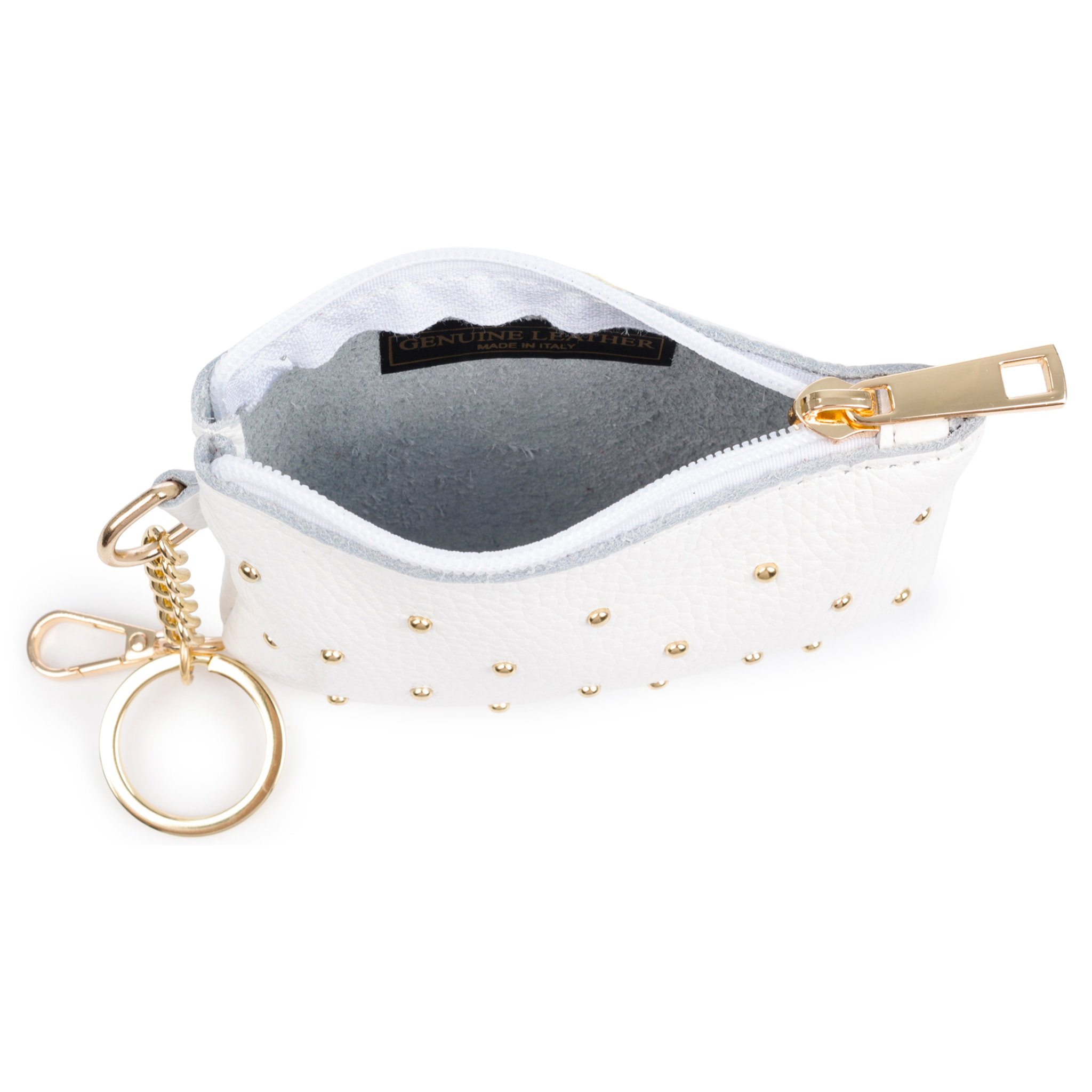 Bellosguardo Monedero Mujer. De piel auténtica acabado Dollaro con detalles metálicos.