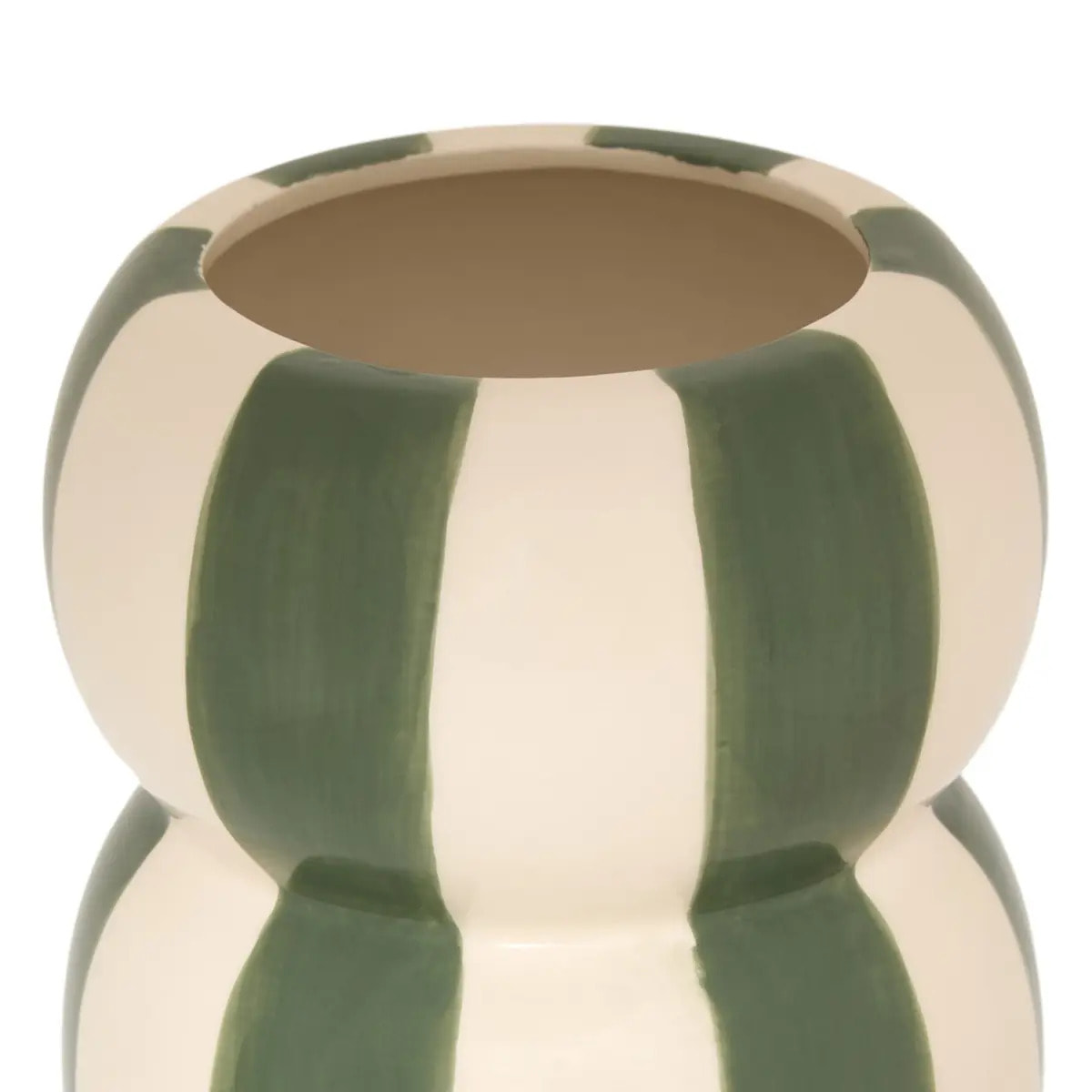 Vase Neya H.21cm rayé vert