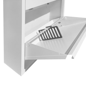 Scarpiera salvaspazio in metallo grigia 80,0 x 14,2 x 70,5 cm - Emy