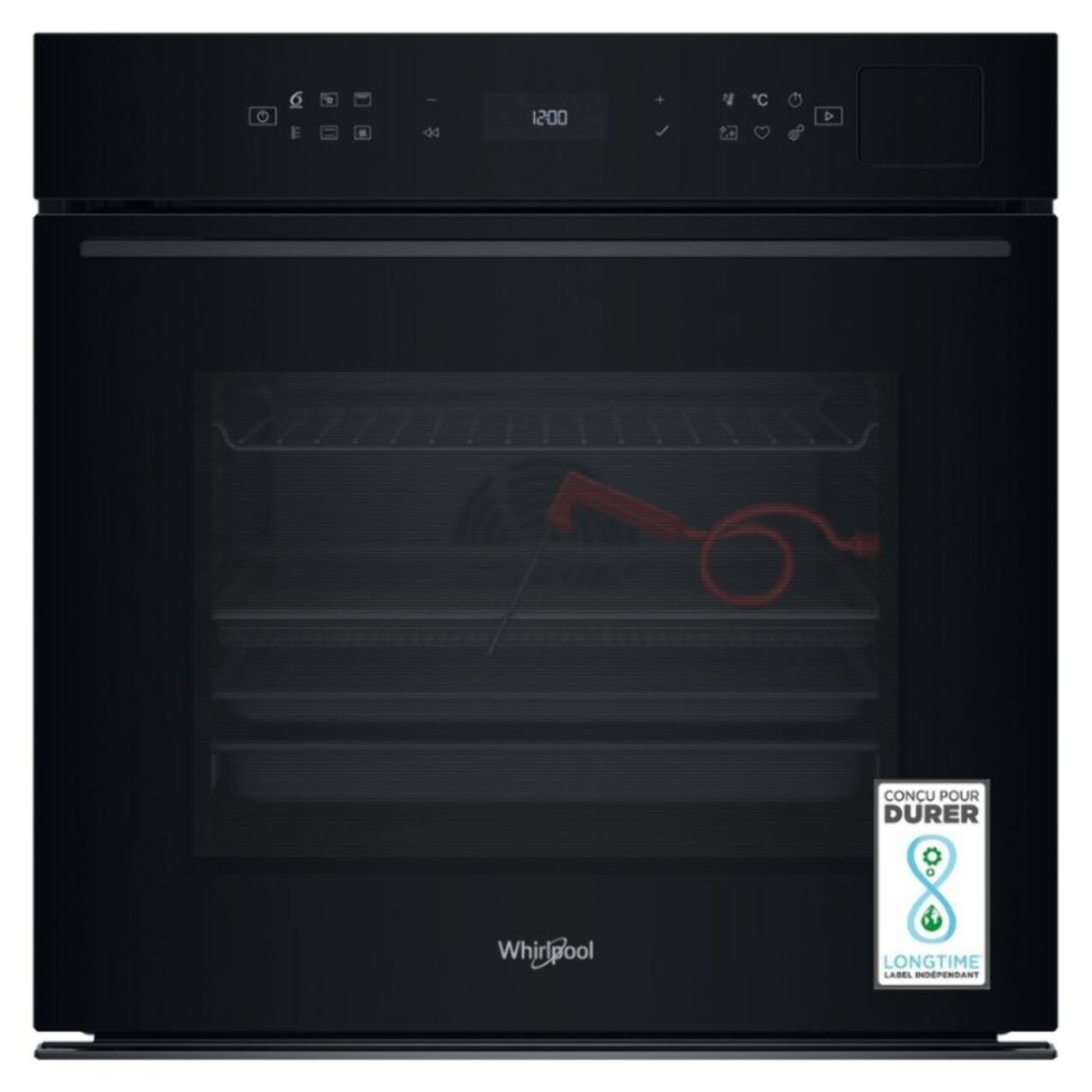 Four encastrable fonction vapeur WHIRLPOOL WOI7A8FPT1SBAF - Pyrolyse, 6ème Sens, Vapeur SteamSens+, Air Fry, TFT
