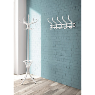 Perchero Retro madera blanco 183x48x51 cm