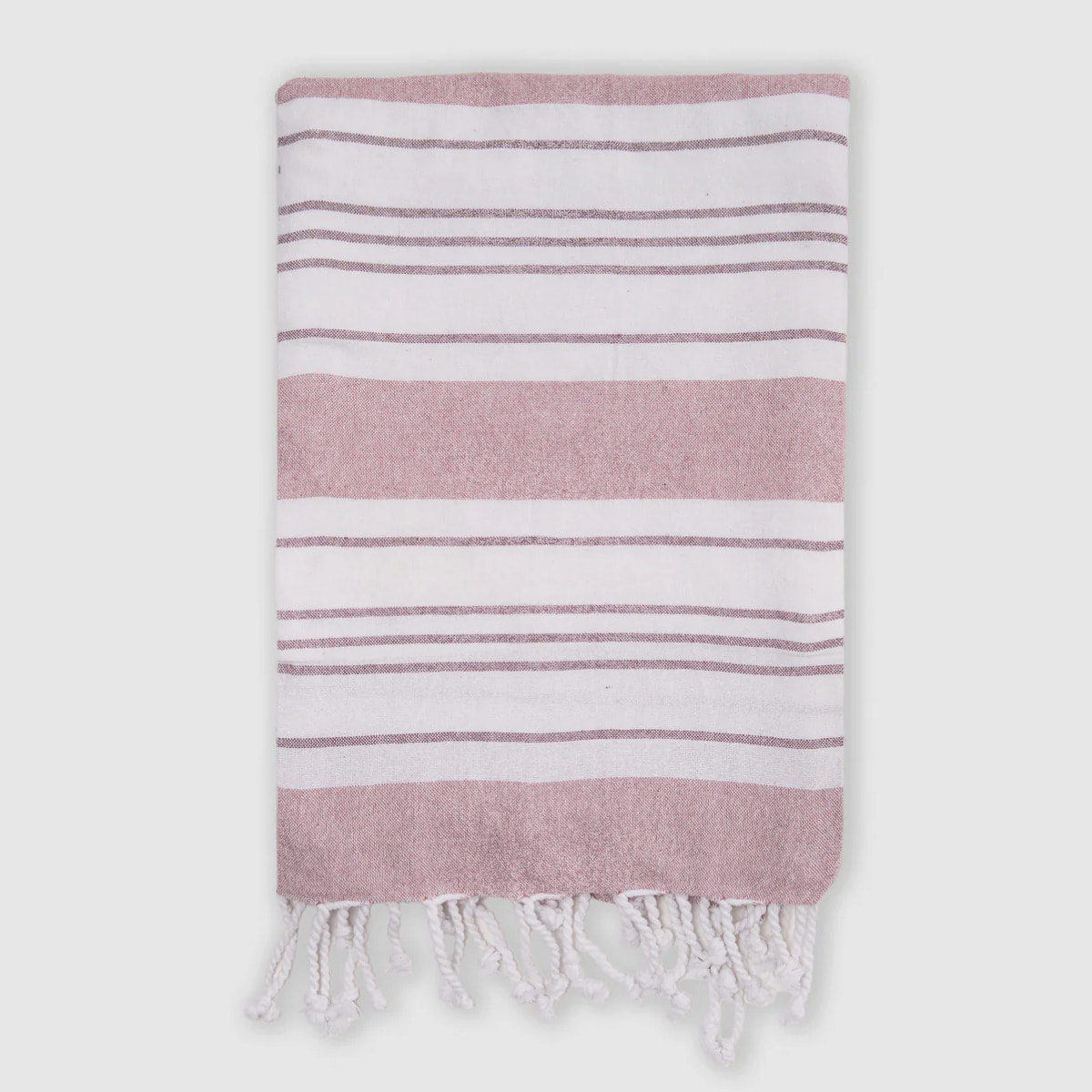 Pack bolso + toalla pareo algodón raya indra rosa