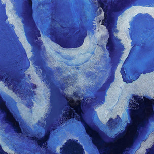 Poster bleu malte Affiche sous cadre bois