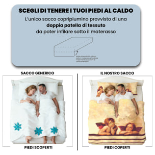 PARURE COPRIPIUMINO SOGNI D'AUTORE, Stampa Digitale, 100% Cotone, Made in Italy - 59
