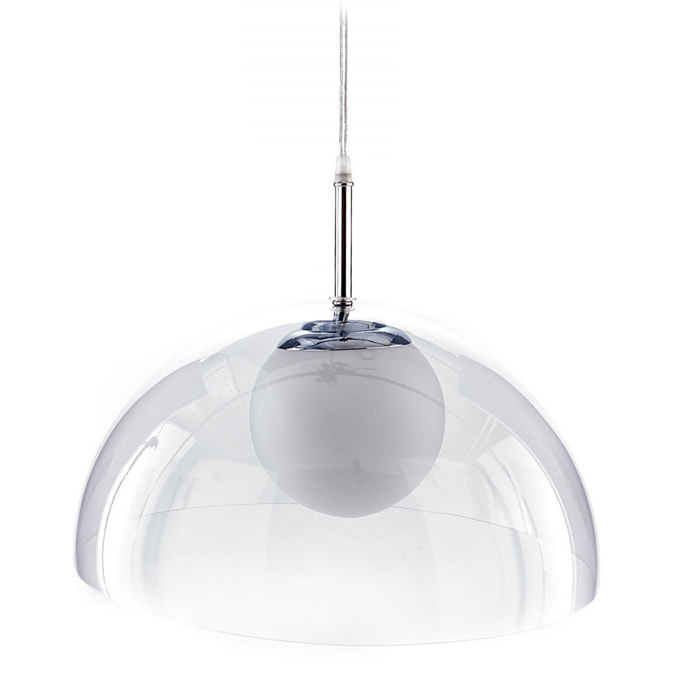 Suspension Tomasucci SILTY, en PVC et acier, transparent, 37 × 37 × 24 cm