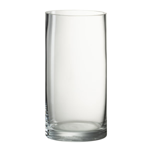 J-Line vase Cylindrique - verre - transparent - small - 20.5 cm de hauteur