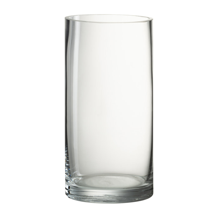 J-Line vase Cylindrique - verre - transparent - small - 20.5 cm de hauteur