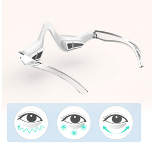 Instrumento de masaje ocular EMS con 3 intensidades y 2 modos de uso.