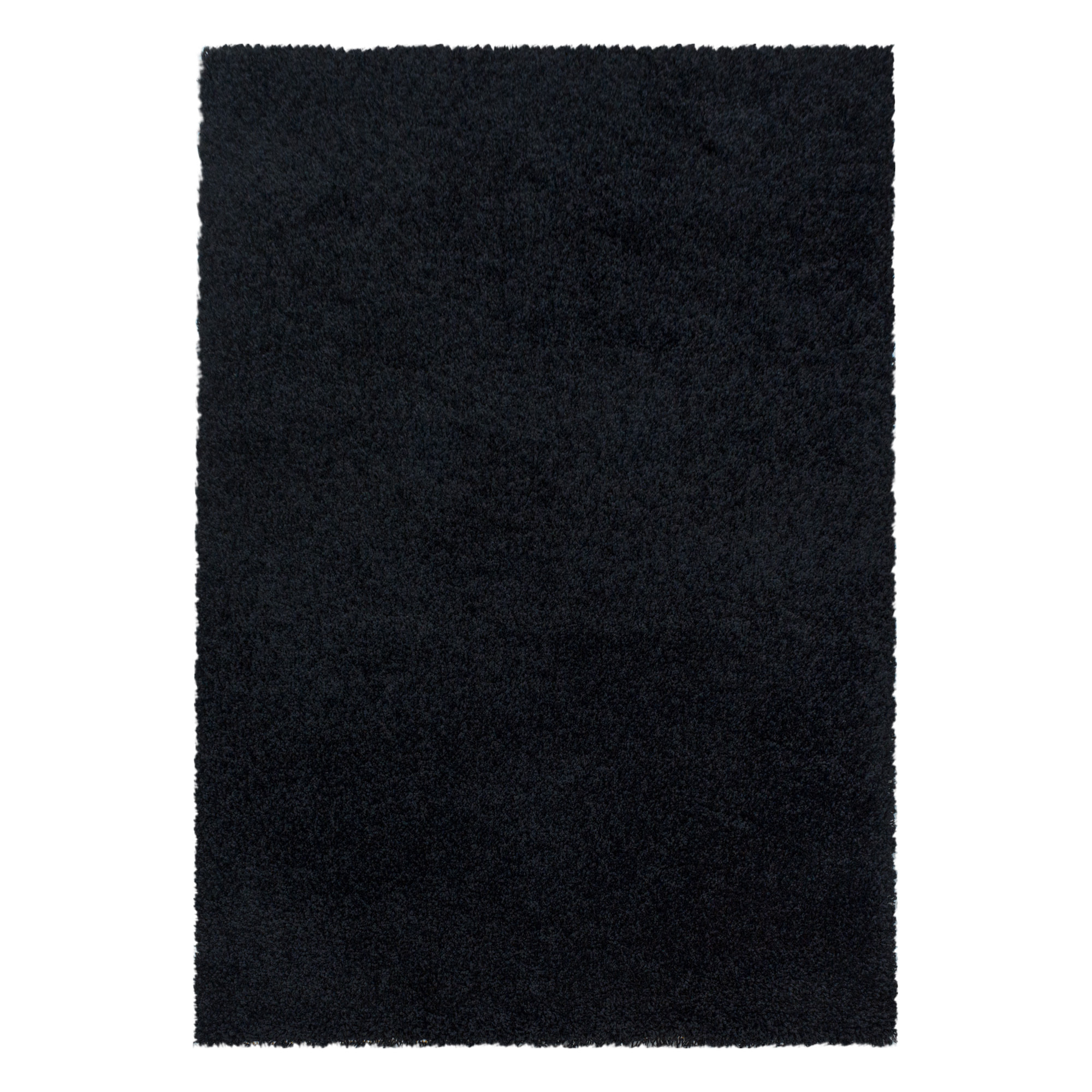 SYDNEY - Tapis shaggy uni à poils longs noir - SYD3000NOI
