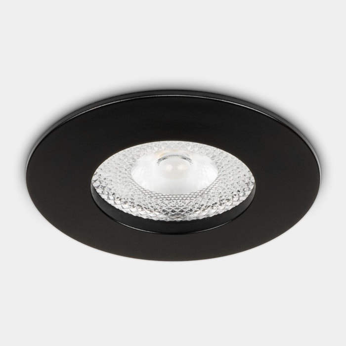 Ledsc4 LedsC4 Downlight LED Empotrable Negro Transparente, Iluminación Interior 995 Lúmenes 3000K, Diámetro 70mm, Diseño Moderno y Duradero en Policarbonato y Aluminio