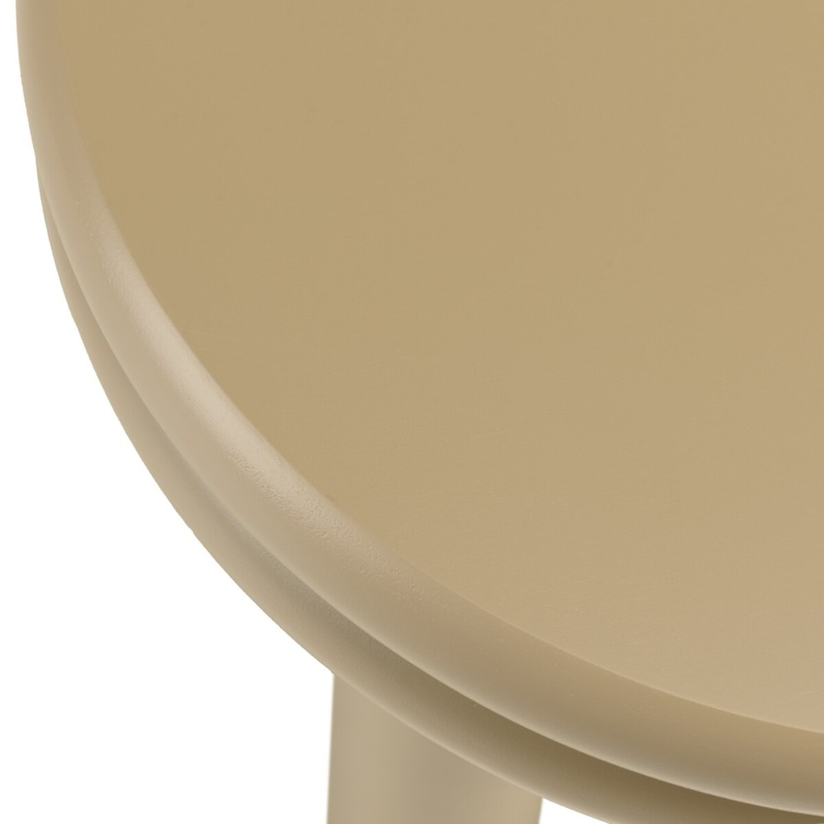AGATHE - Table d'appoint ronde en bois peint taupe D40cm