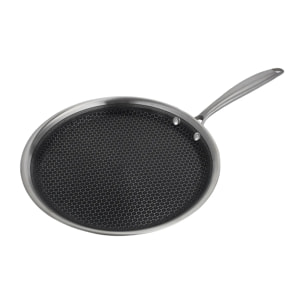 Crêpière 28 cm en inox 18/8 avec fond triplex