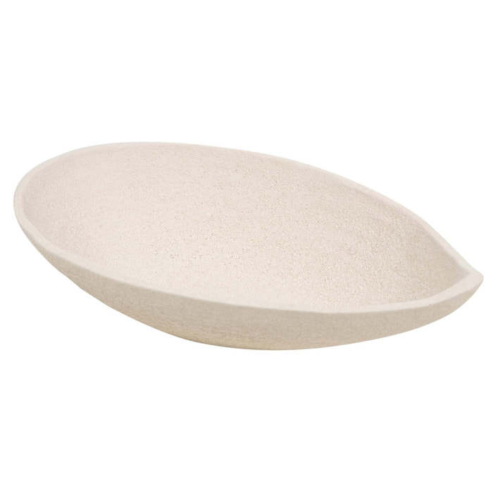 Centro De Mesa Ceramica Beige 42x23x8 Cm